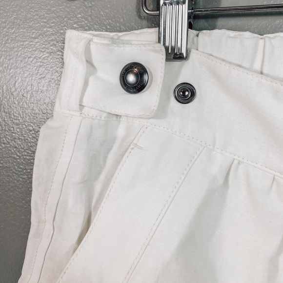 NWT Belstaff- Women's Small Size 4 Parker Trouser Shorts in Ivory/ White - Picture 7 of 8